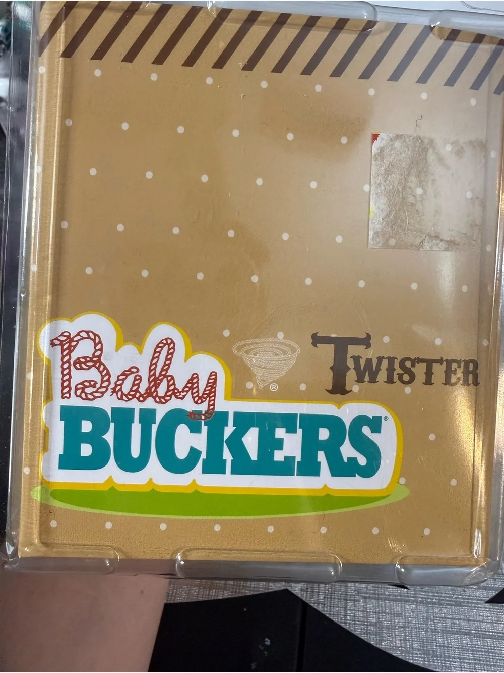 Twister newborn 0 Baby Buckers Dark Brown Cowboy Booties with Cream Trim